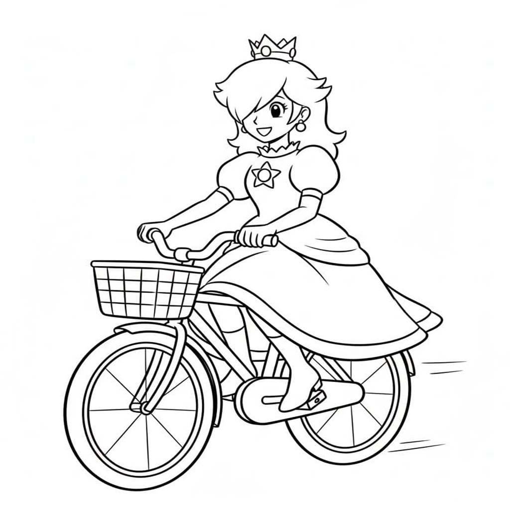 Fise de colorat cu Rosalina imprimabil bazic