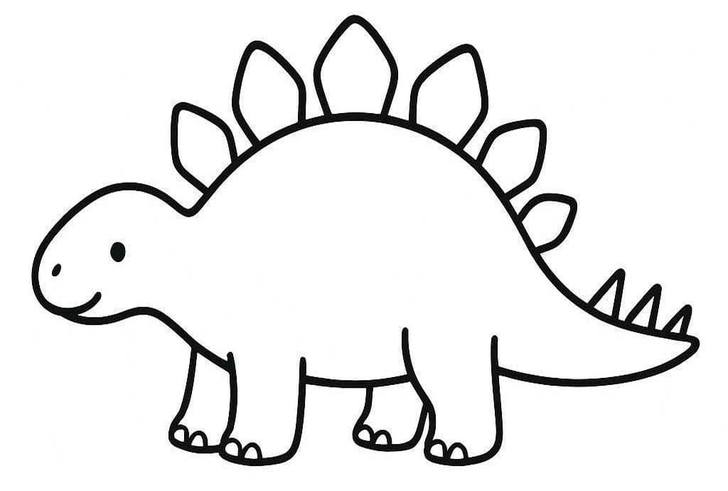 Fise de colorat cu Stegosaurus gratuit pentru copii