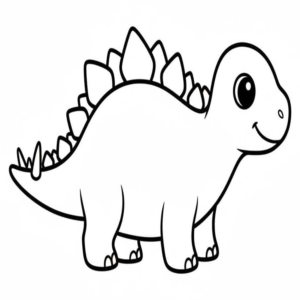 Fise de colorat cu Stegosaurus gratuit