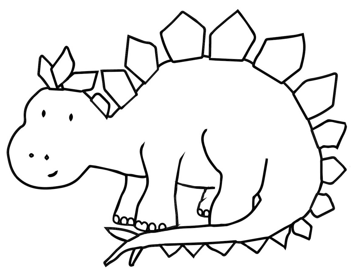 Fise de Colorat cu Stegosaurus imprimabil gratuit