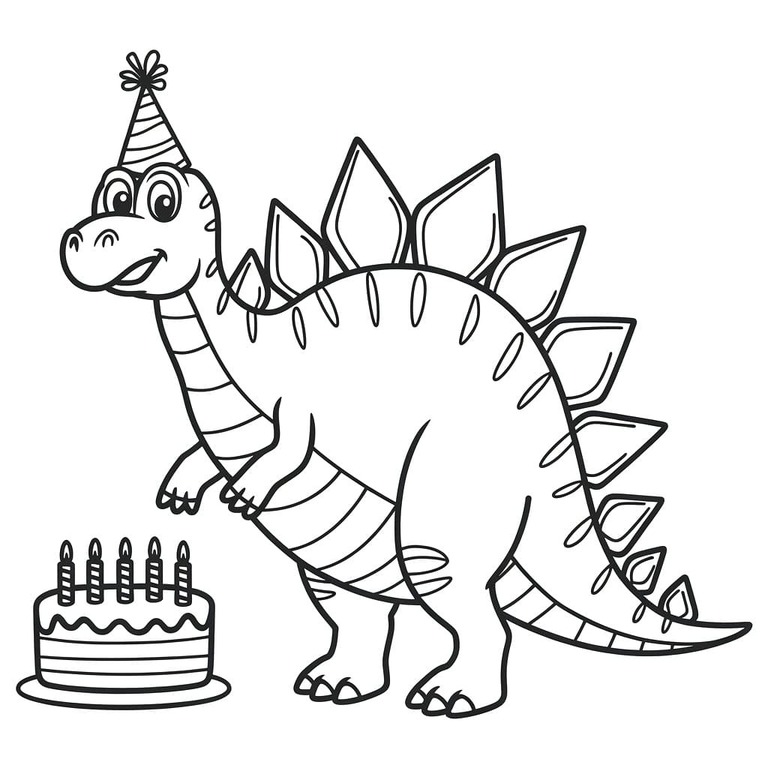 Fise de colorat cu Stegosaurus imprimabil