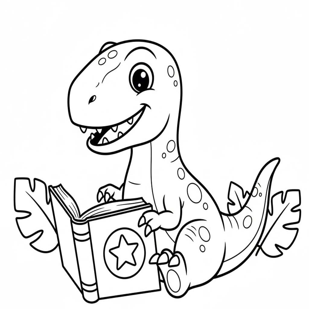 Fise de colorat cu Velociraptor gratuit