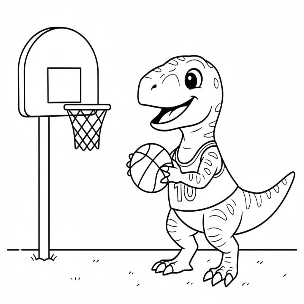 Fise de colorat cu Velociraptor imprimabil gratuit