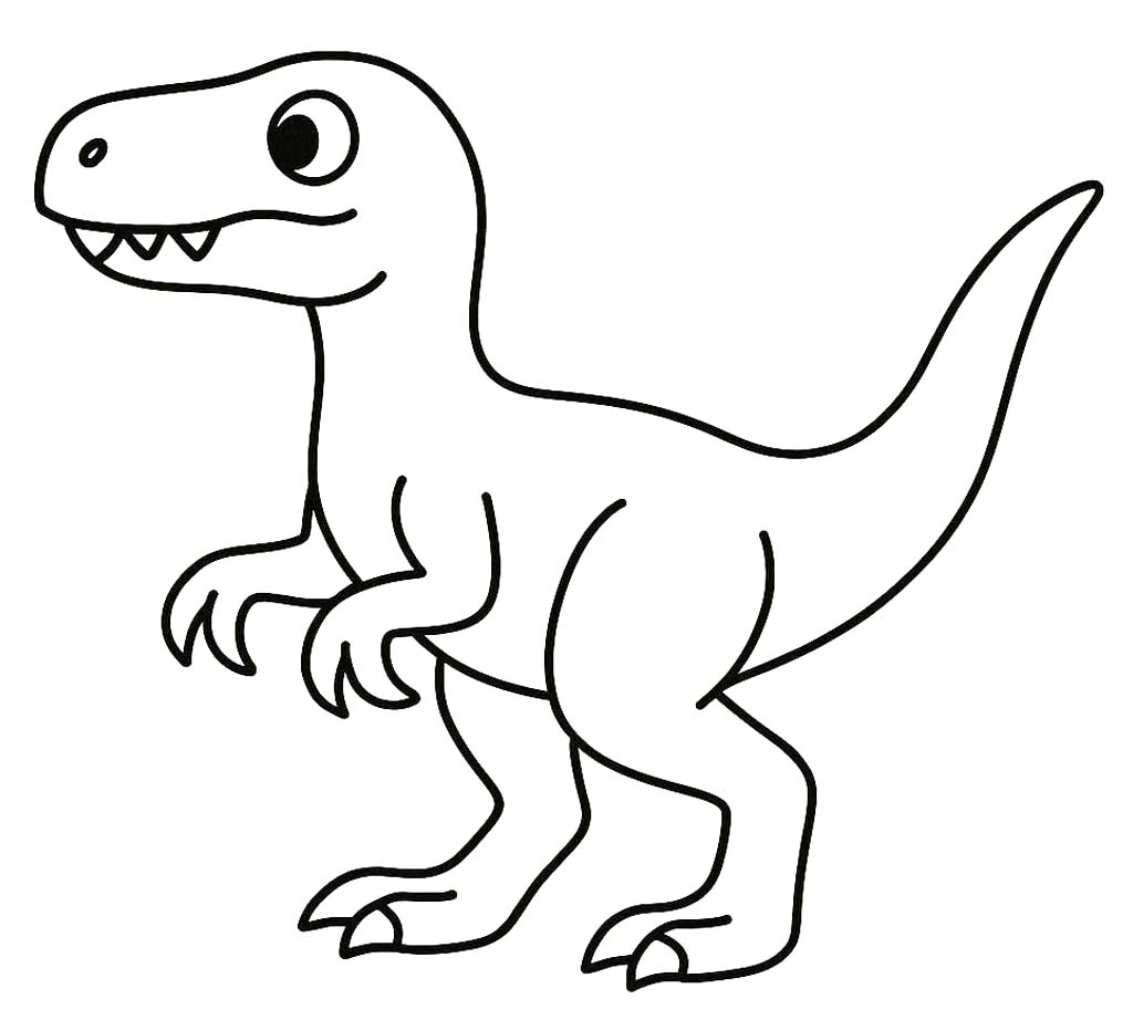 Planse de colorat cu Velociraptor