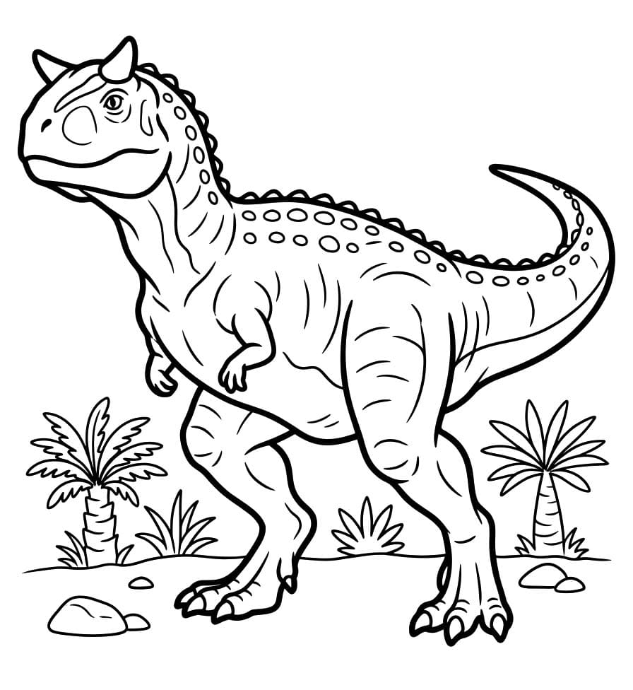 Fise de colorat cu Carnotaurus