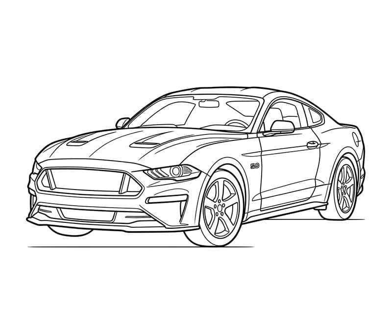 Fise de colorat cu Desenează Ford gratuit simplu