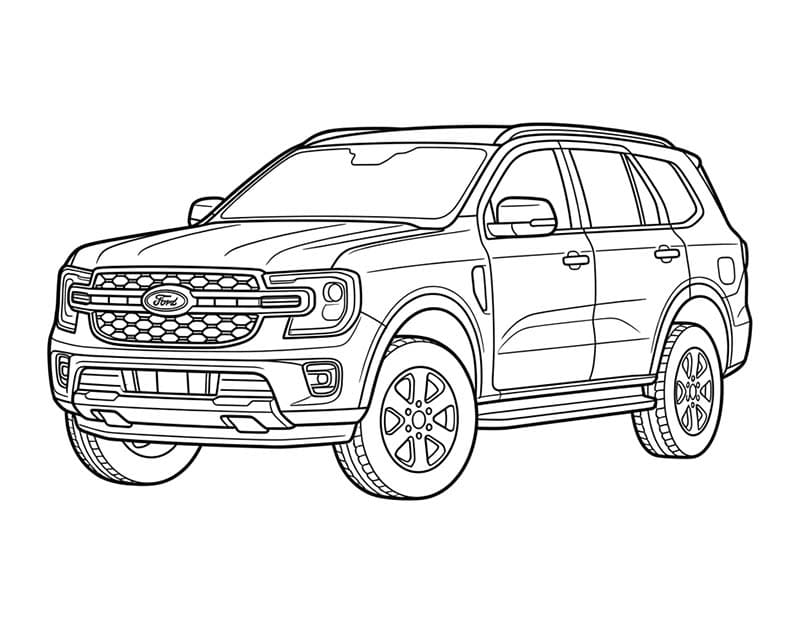 Fise de colorat cu Desenează Ford gratuit