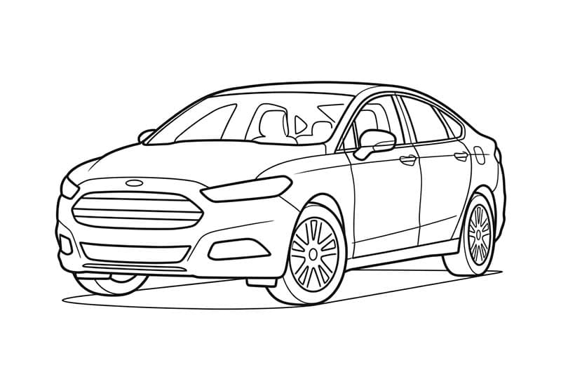 Fise de colorat cu Desenează Ford imprimabil gratuit simplu