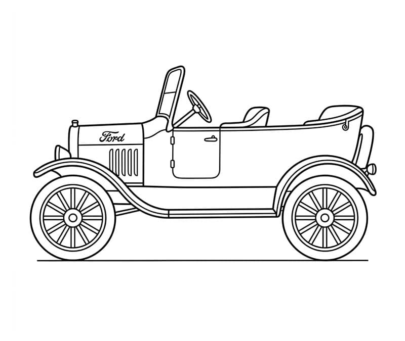 Fise de colorat cu Desenează Ford imprimabil gratuit