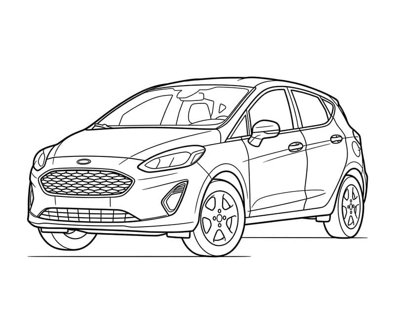 Fise de colorat cu Desenează Ford imprimabil uşor