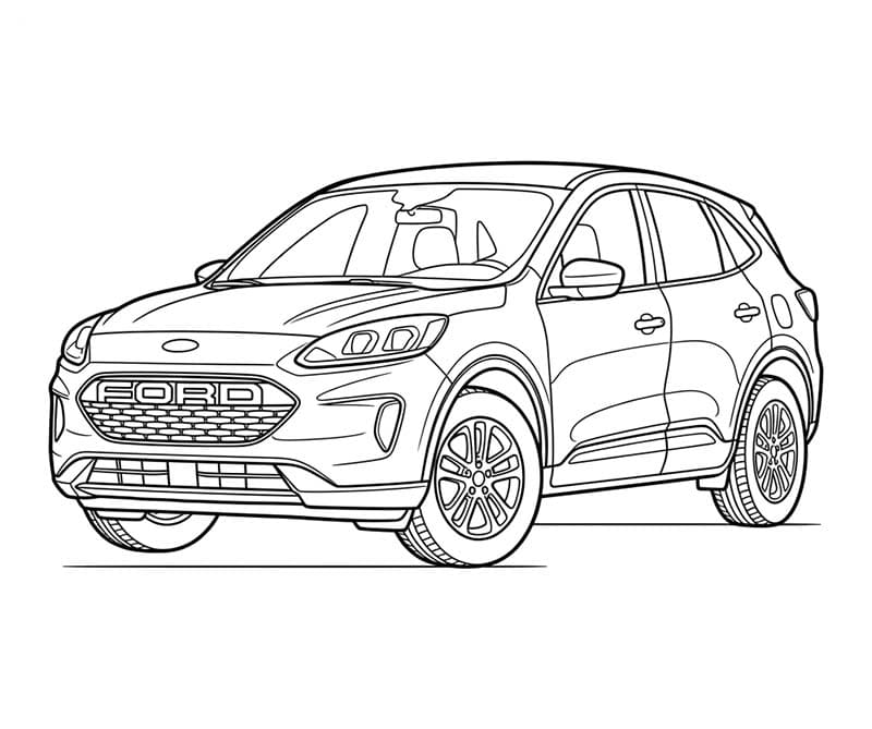 Fise de colorat cu Desenează Ford imprimabil