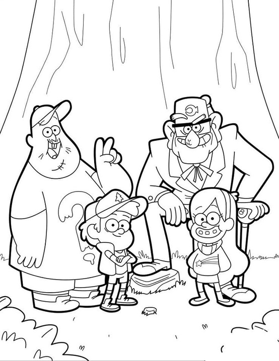 Fise de colorat cu Desenează Gravity Falls gratuit