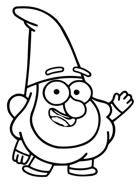 Fise de colorat cu Desenează Gravity Falls imprimabil gratuit simplu