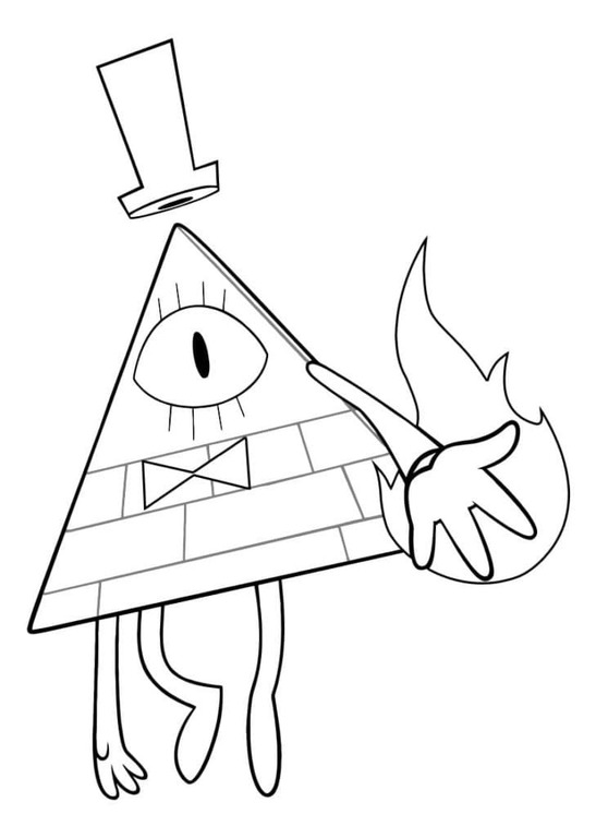 Fise de colorat cu Desenează Gravity Falls pentru copii