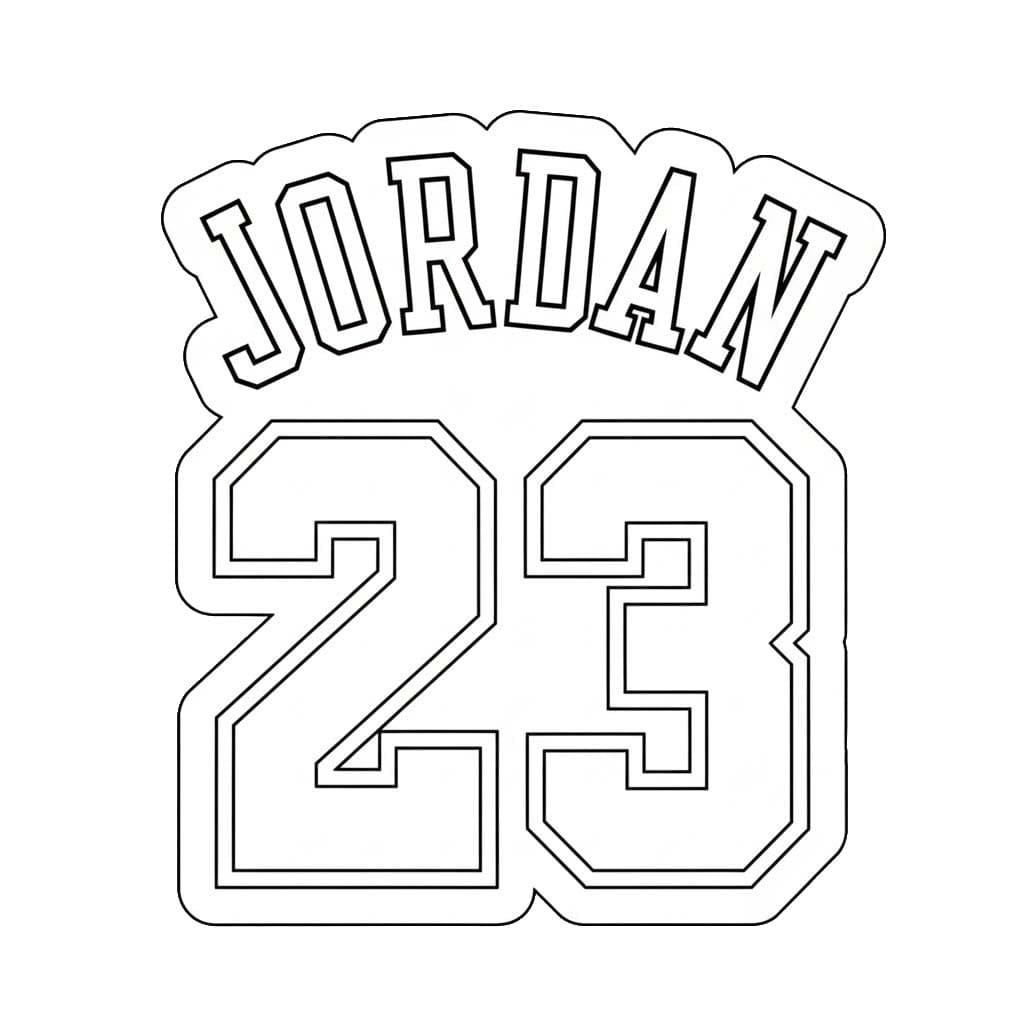 Fise de colorat cu Desenează Michael Jordan bazic la copii