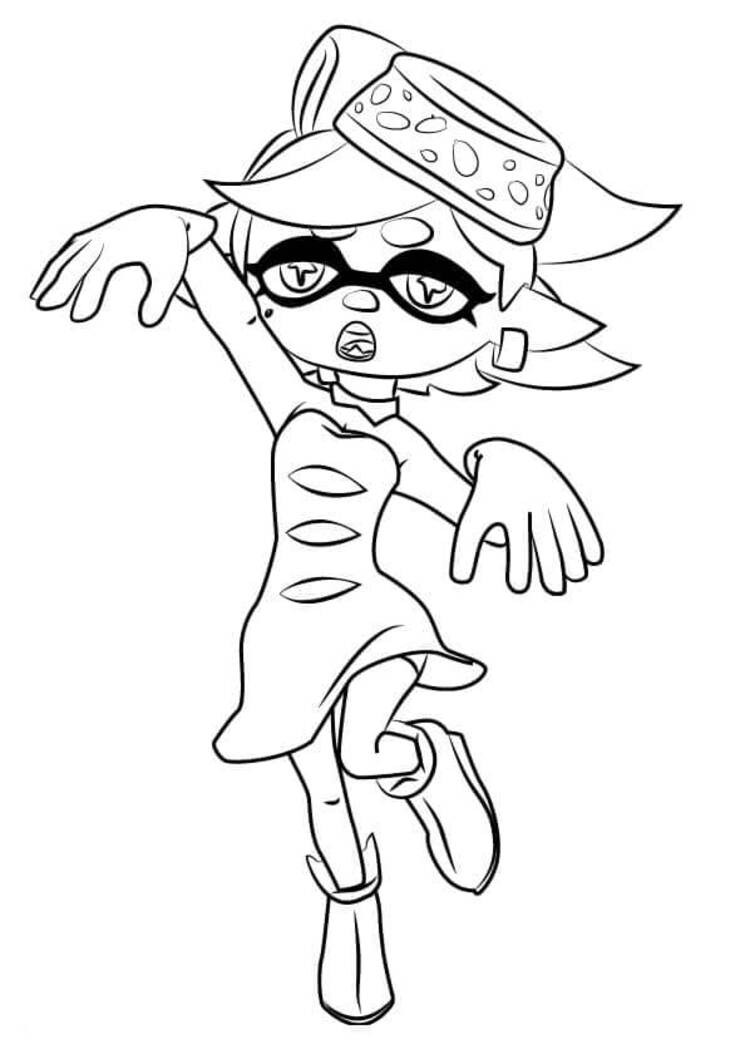 Fise de colorat cu Desenează Splatoon imprimabil gratuit