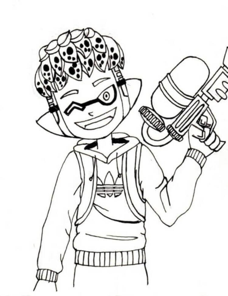 Fise de colorat cu Desenează Splatoon imprimabil