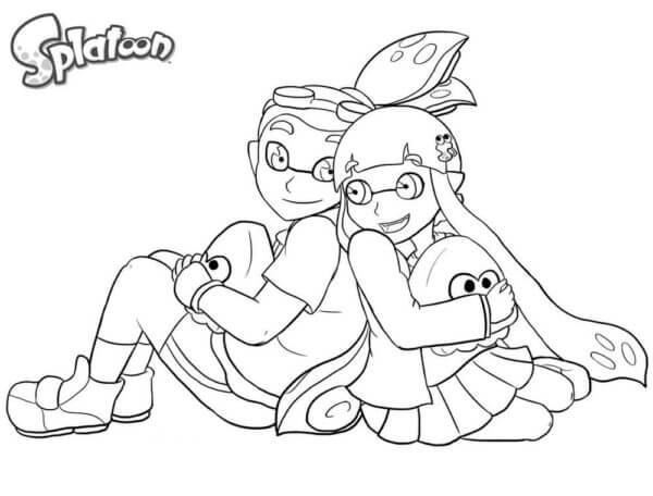 Fise de colorat cu Desenează Splatoon uşor la copii