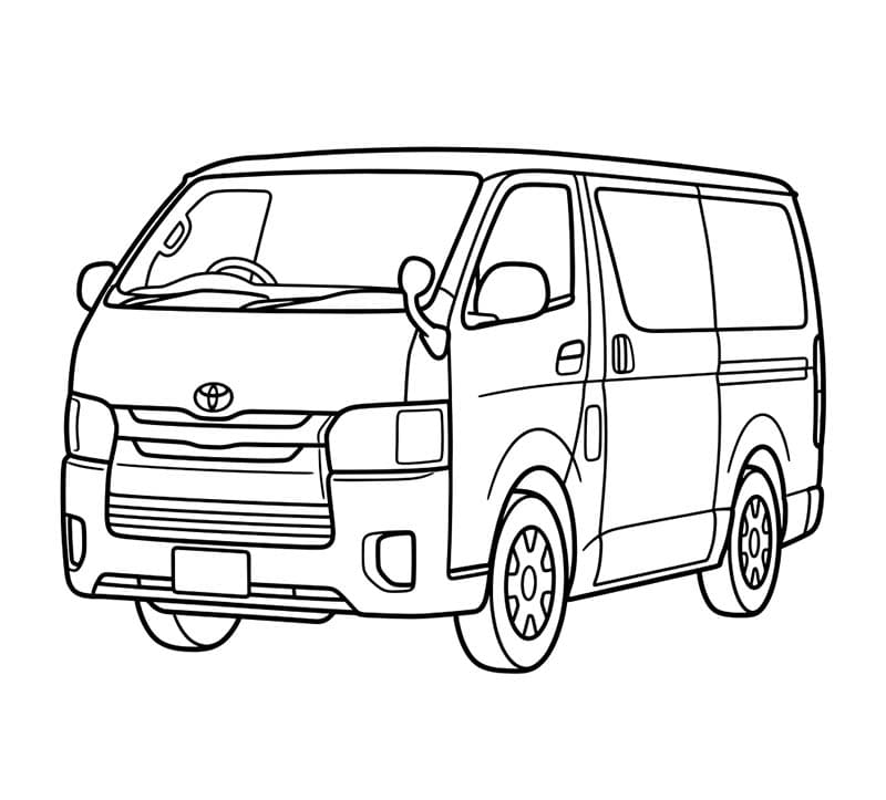 Fise de colorat cu Desenează Toyota bazic la copii
