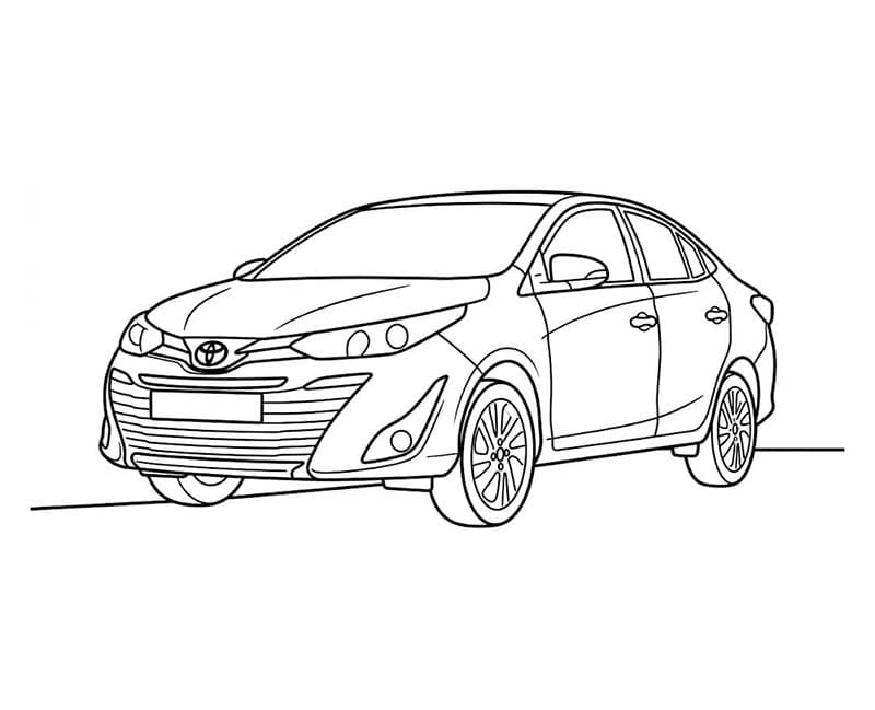 Fise de colorat cu Desenează Toyota bazic