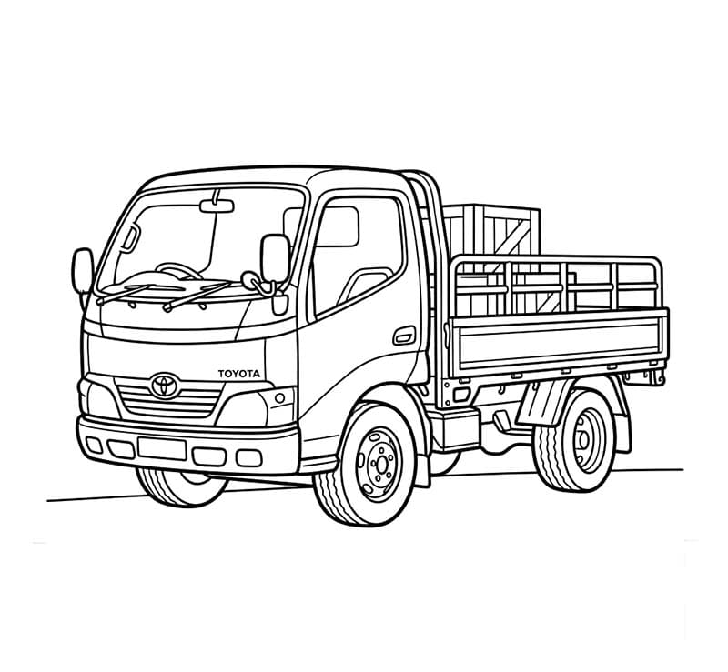 Fise de colorat cu Desenează Toyota gratuit bazic