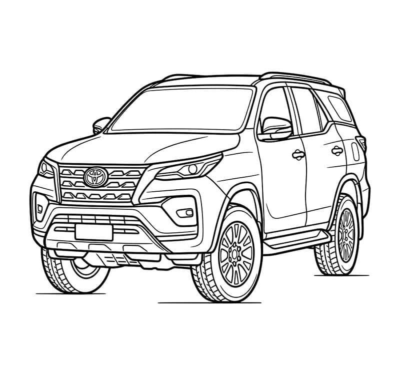 Fise de colorat cu Desenează Toyota gratuit simplu