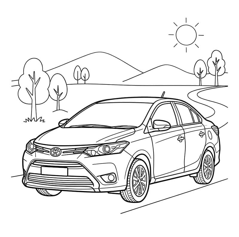Fise de colorat cu Desenează Toyota gratuit