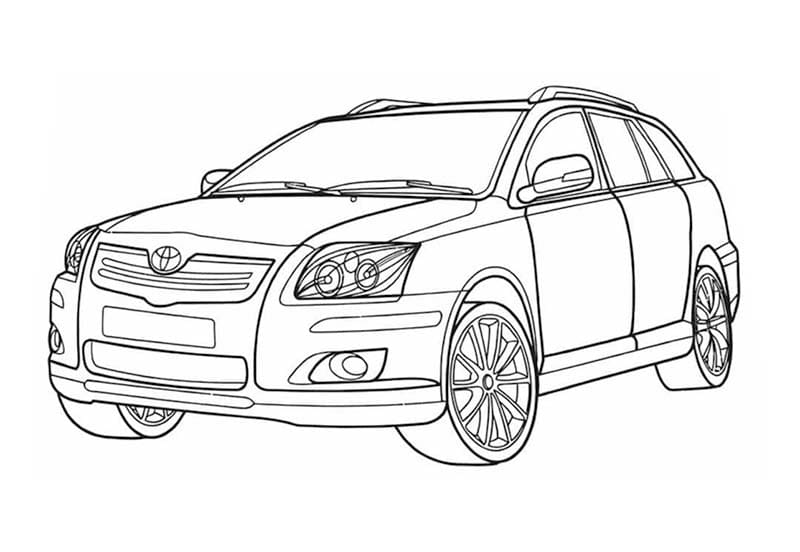 Fise de colorat cu Desenează Toyota imprimabil gratuit bazic