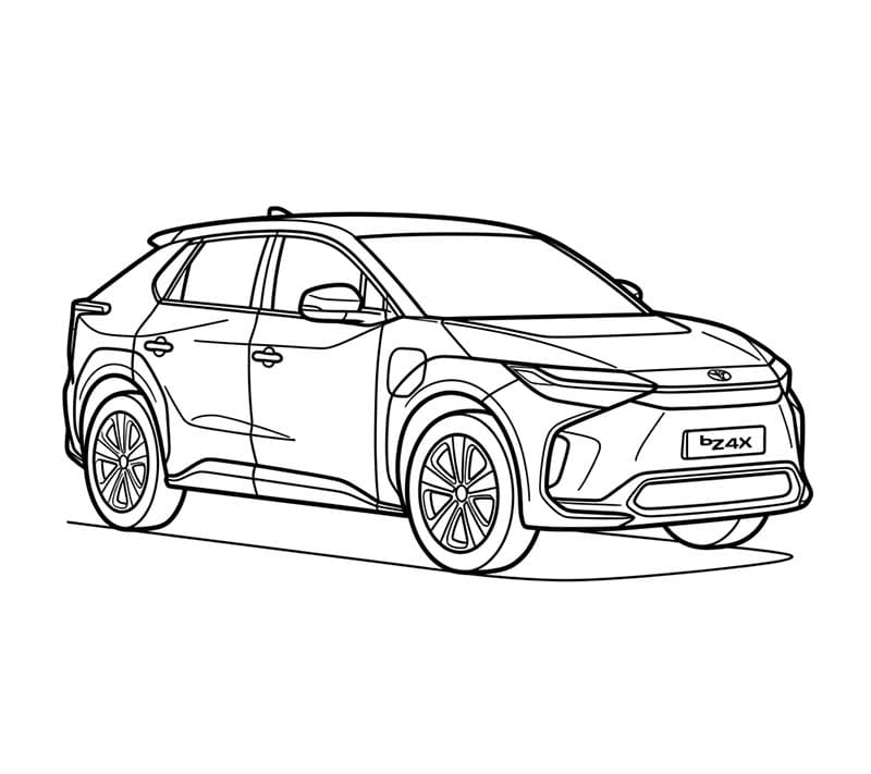 Fise de colorat cu Desenează Toyota imprimabil gratuit uşor