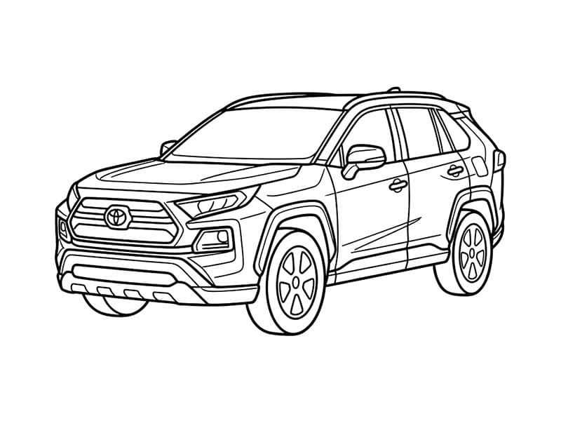 Fise de colorat cu Desenează Toyota imprimabil gratuit