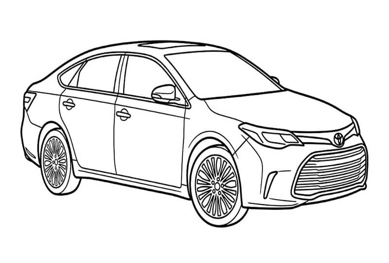 Fise de colorat cu Desenează Toyota imprimabil pentru copii