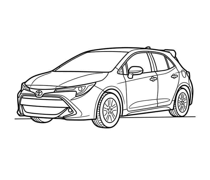 Fise de colorat cu Desenează Toyota imprimabil simplu