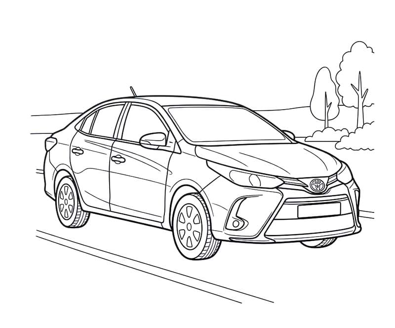 Fise de colorat cu Desenează Toyota imprimabil
