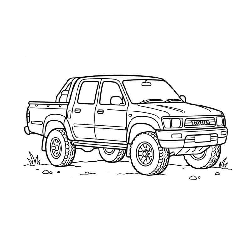 Fise de colorat cu Desenează Toyota la copii
