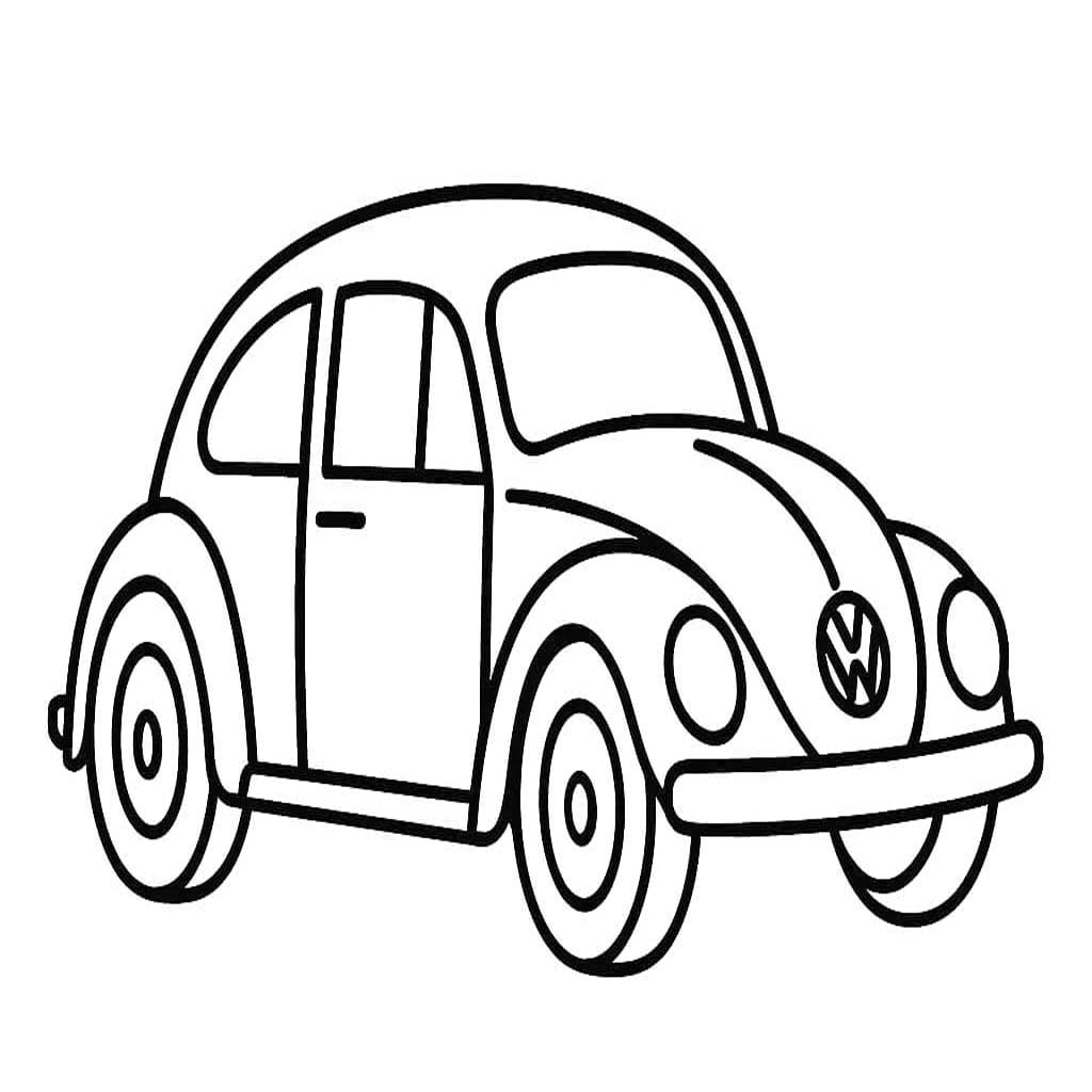 Fise de colorat cu Desenează Volkswagen imprimabil bazic