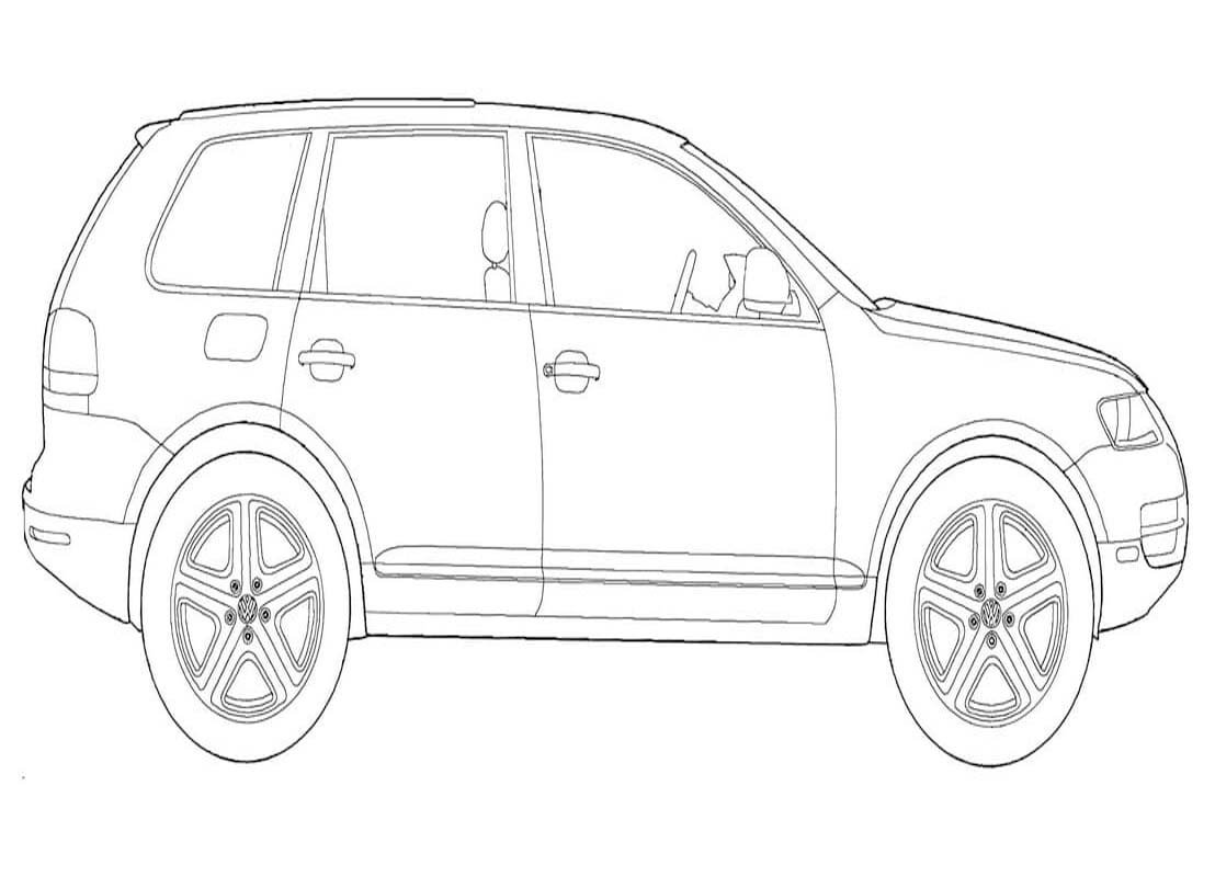 Fise de colorat cu Desenează Volkswagen simplu