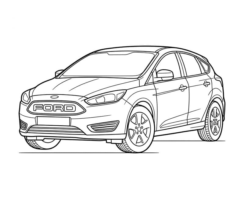 Fise de colorat cu Ford imprimabil gratuit