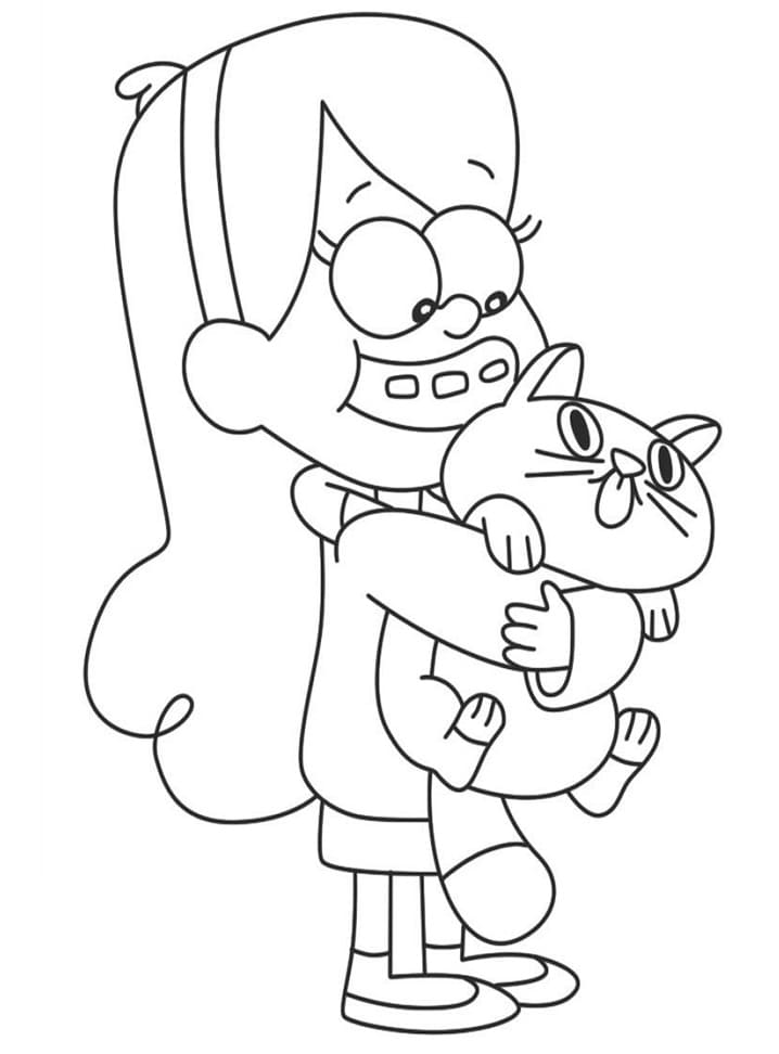 Fise de colorat cu Gravity Falls bazic la copii