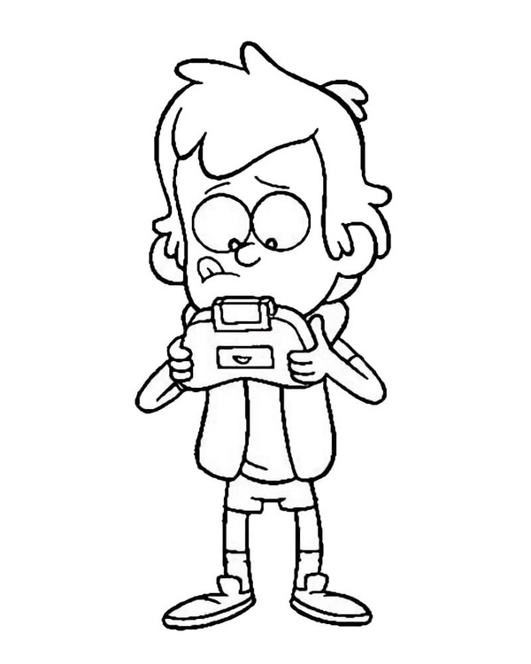 Fise de colorat cu Gravity Falls imprimabil pentru copii
