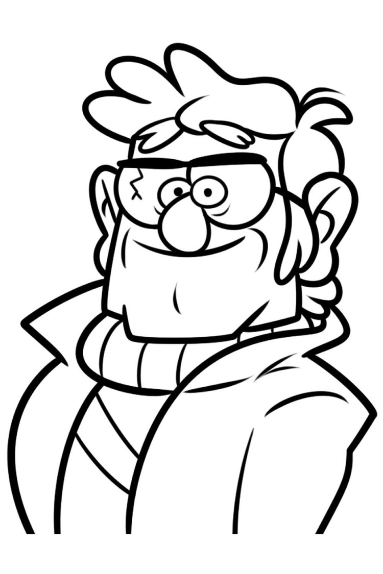 Fise de colorat cu Gravity Falls imprimabil uşor
