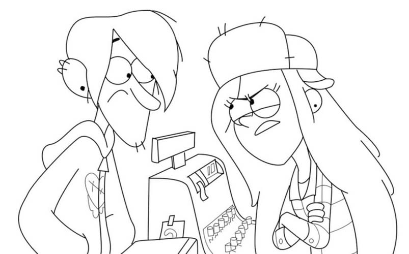 Fise de colorat cu Gravity Falls imprimabil
