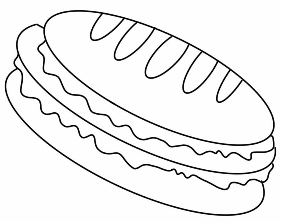 Fise de colorat cu Hot Dog imprimabil gratuit pentru copii
