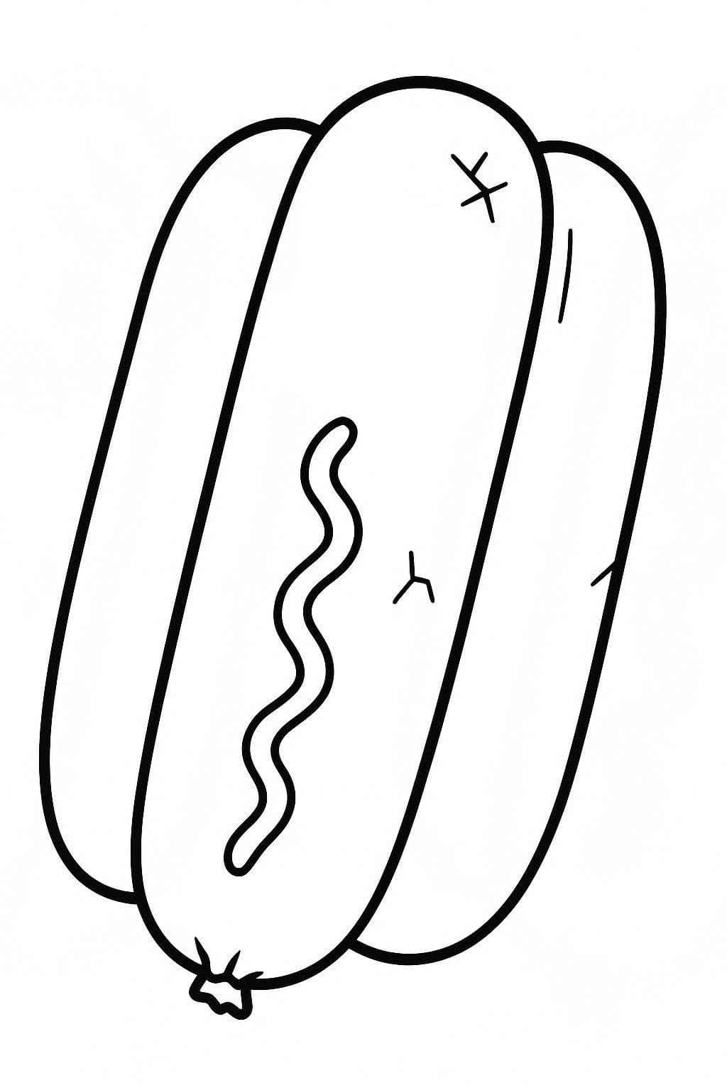 Fise de colorat cu Hot Dog imprimabil gratuit