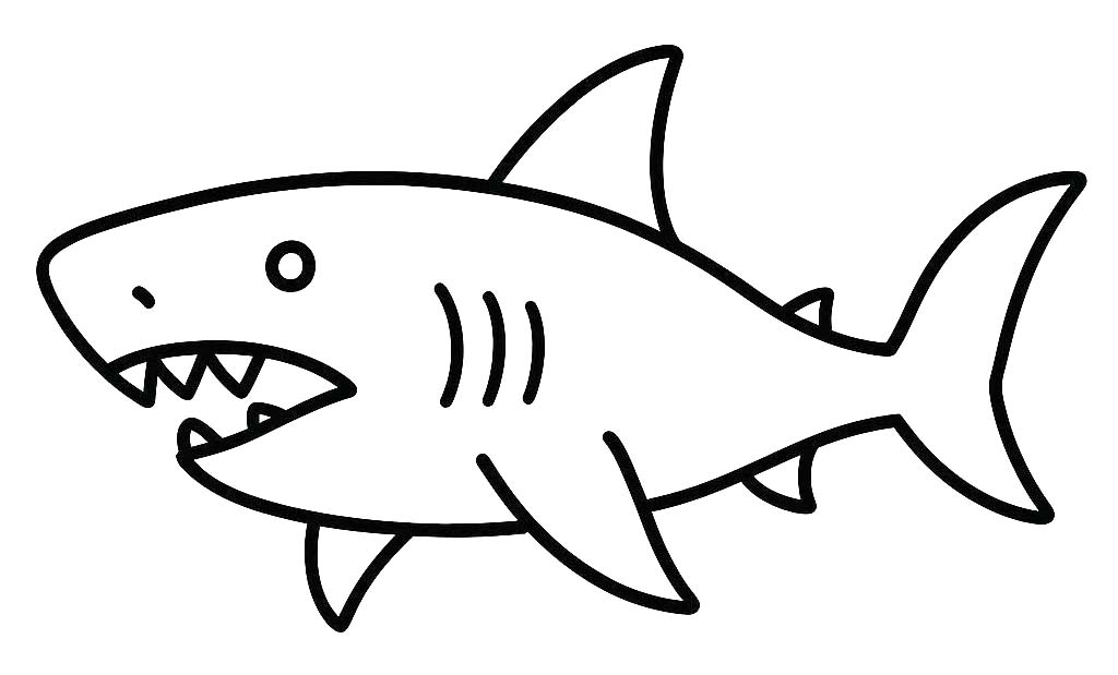 Fise de colorat cu Megalodon imprimabil