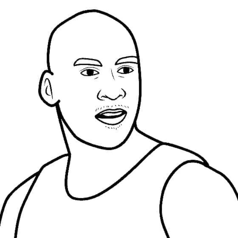Fise de colorat cu Michael Jordan gratuit uşor
