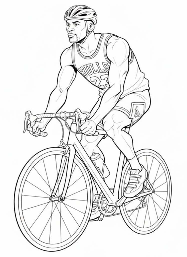Fise de colorat cu Michael Jordan imprimabil