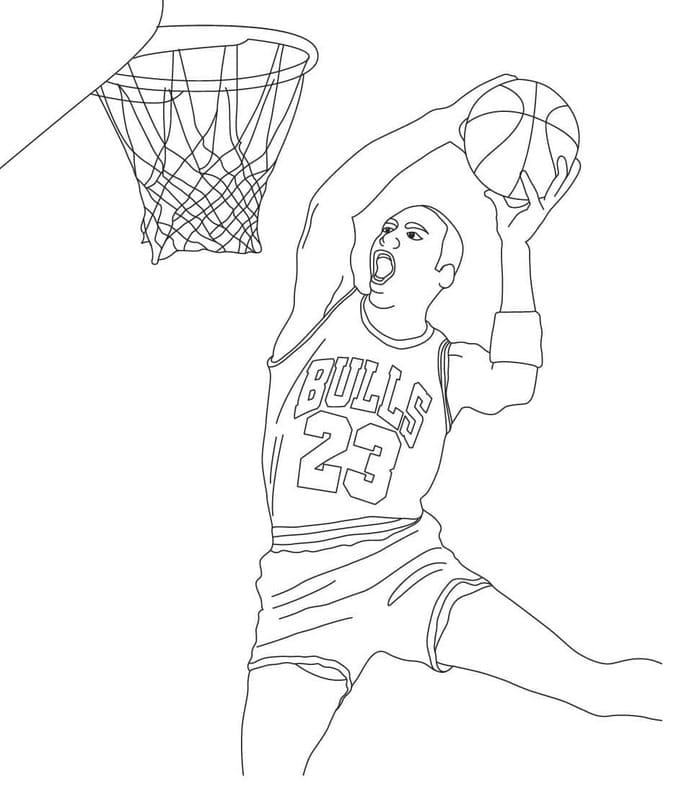 Planse de colorat cu Michael Jordan