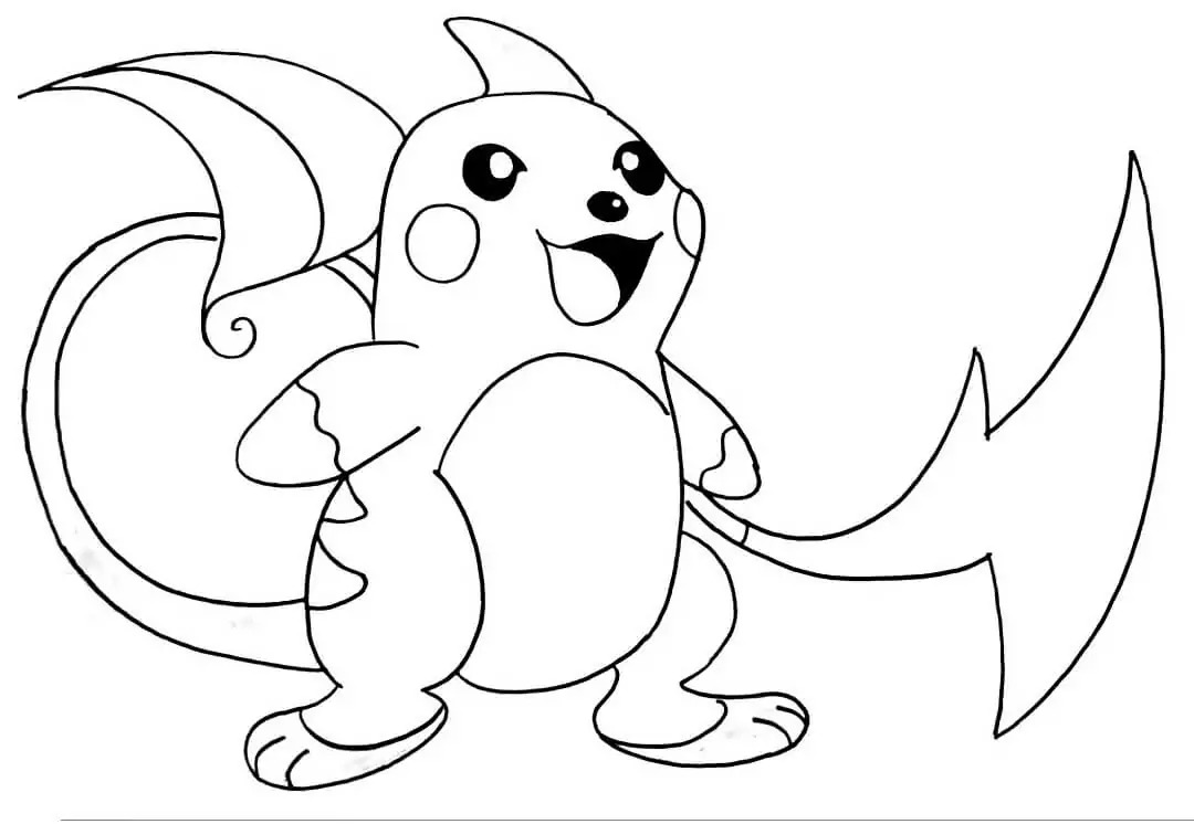 Planse de colorat cu Raichu