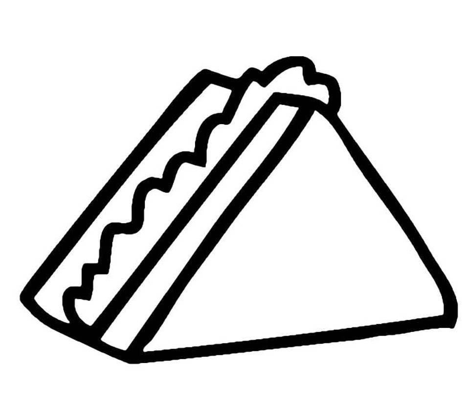Fise de colorat cu Sandwich bazic la copii