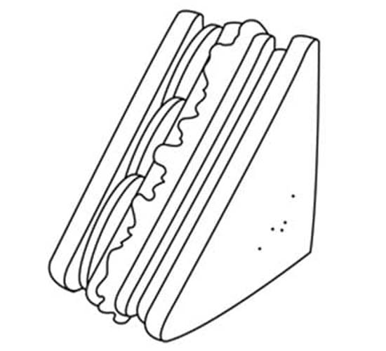 Fise de colorat cu Sandwich imprimabil gratuit bazic
